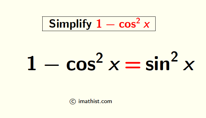 1-cos^2x Formula – iMath